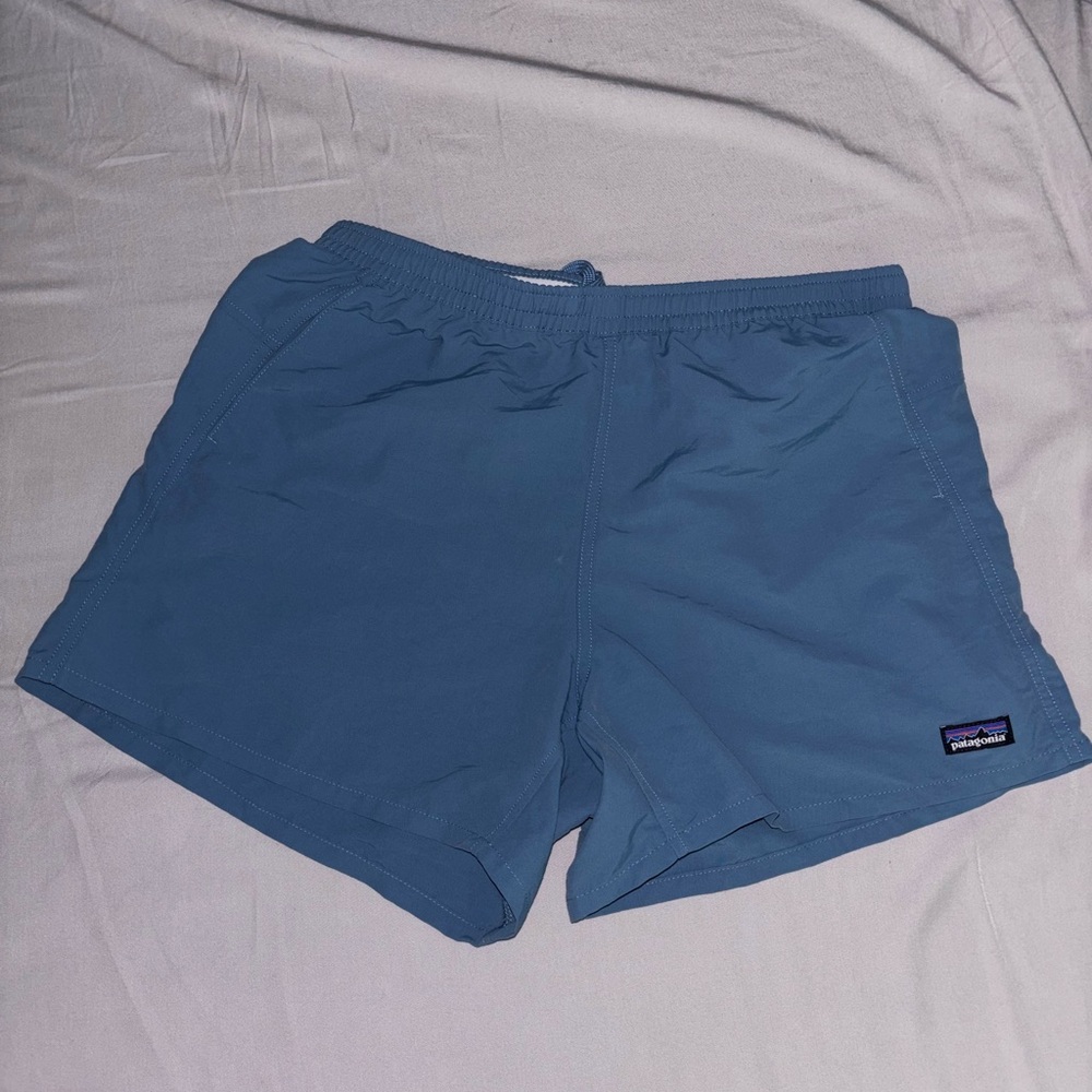 Patagonia Blue Athletic Shorts Lightweight Technical Fabric
